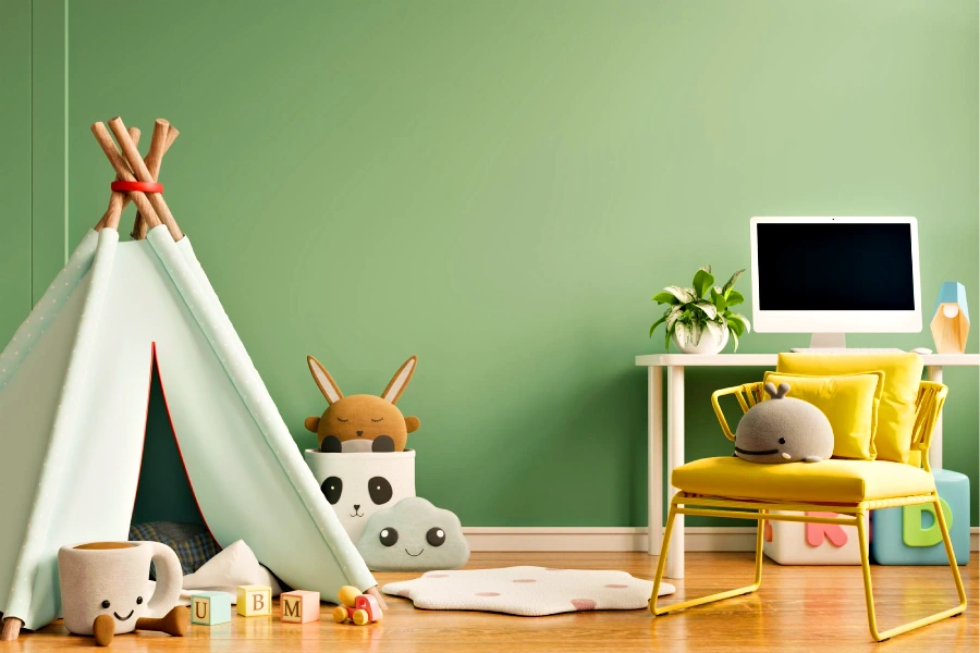 Trendkleuren voor het ontwerp van de kinderkamer